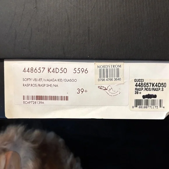 Gucci Pink Suede Mules with Fur and Gold Accent - Picture 6 of 10